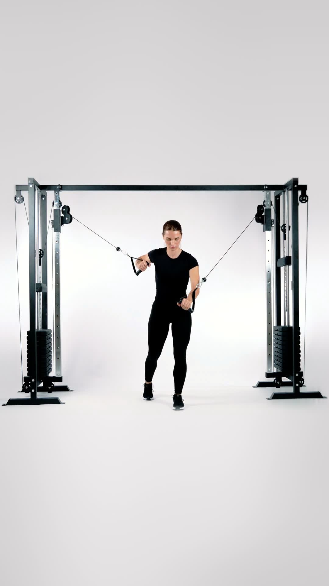 Alternating Cable Decline Chest Press
